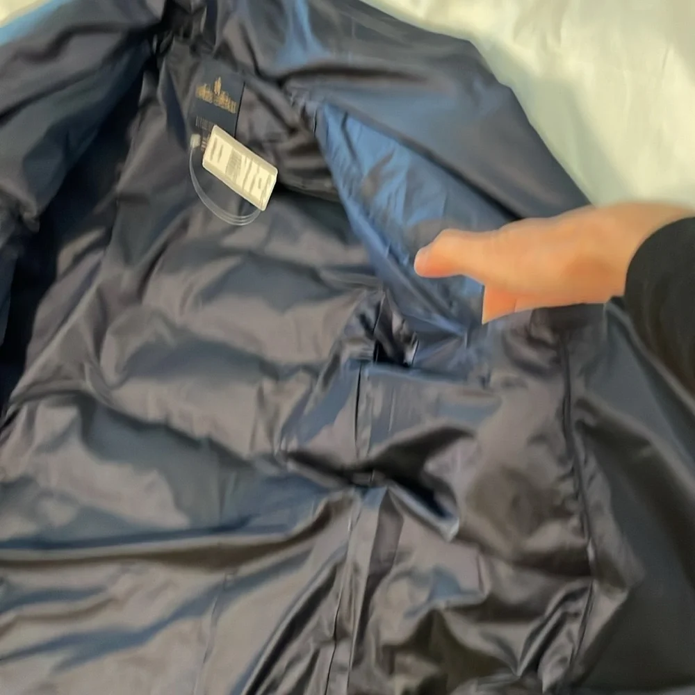 Brooks Brothers Down Water-Resistant Belted Puffer Coat in Navy NWT Sold Out - Picture 7 of 8